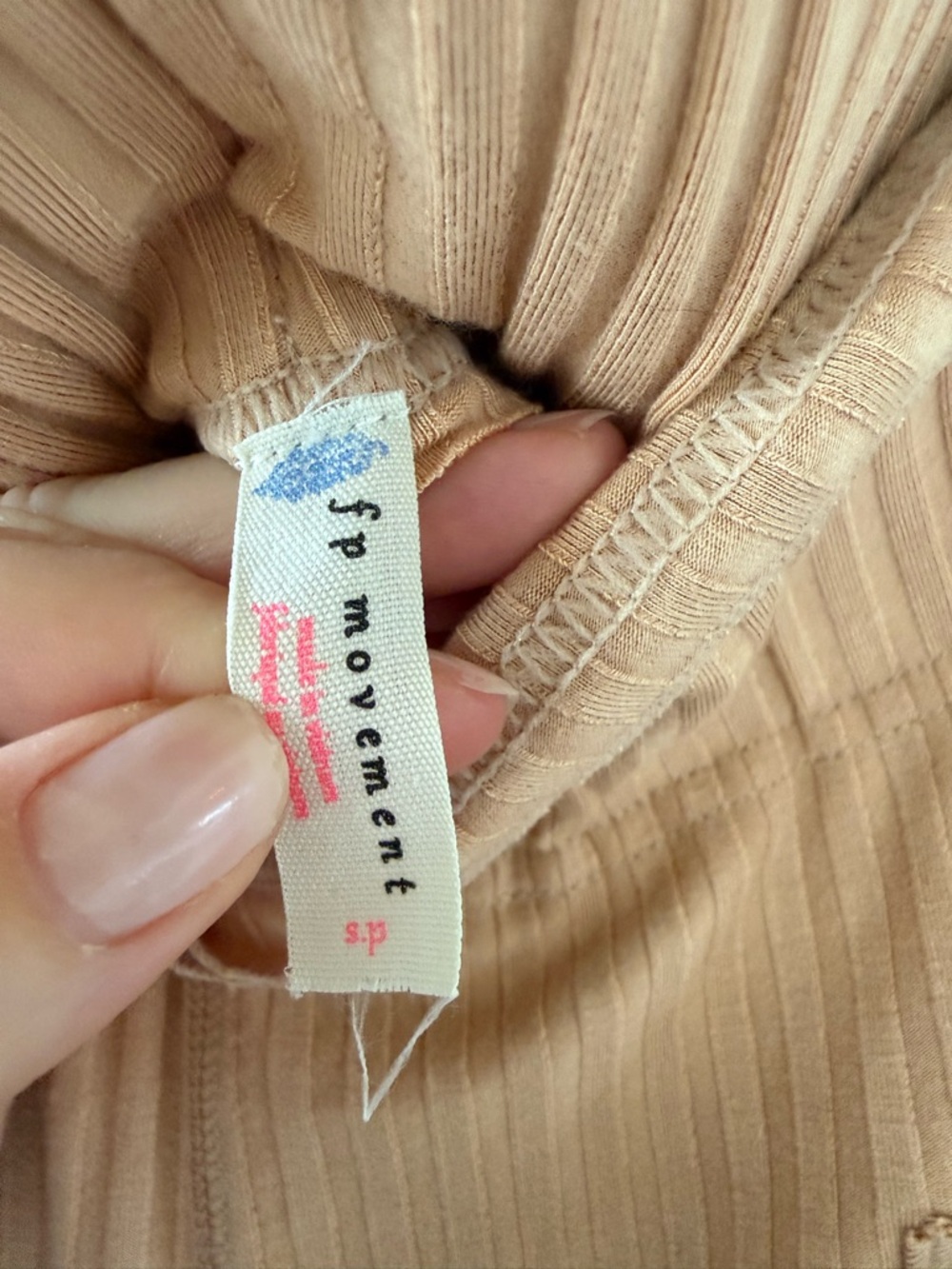 NWT free people Wide-Leg Pull-On Pants with Pockets - Tan - Picture 5 of 5